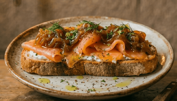 Tosta de salmón
